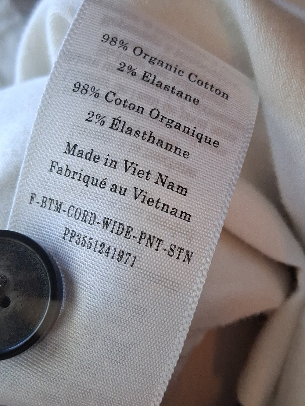 Everlane Corduroy Wide Leg Pant 14 Cream Ivory - Picture 10 of 10